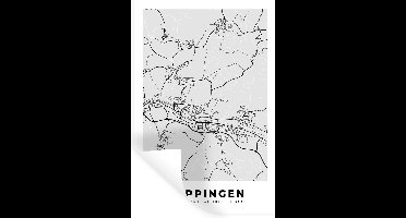 Muurstickers - Sticker Folie - Göppingen - Kaart - Stadskaart - Plattegrond - Duitsland - 20x30 cm - Plakfolie - Muurstickers Kinderkamer - Zelfklevend Behang - Zelfklevend behangpapier - Stickerfolie