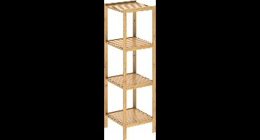 Casaria Staande badkamer/ woonkamer kast bamboe 110x33x33cm