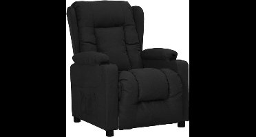 vidaXL - Fauteuil - verstelbaar - stof - zwart