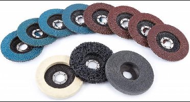 HBM 11 Delige Slijp / Schuur en Polijstset voor op de Haakse Slijper