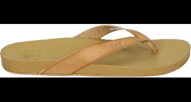 Reef CUSHION COURT NATURAL - Volwassenen Dames slippers - Kleur: Cognac - Maat: 42.5