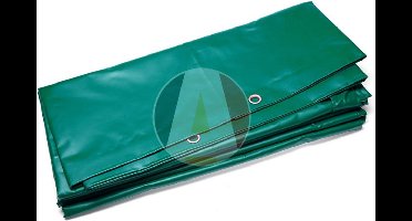 Groen PVC container afdekzeil bache bouwzeil 350x500cm 600gr/m²