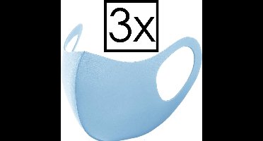 Mondkapje Wasbaar Universeel Mondmasker Wasbaar Niet Medisch Blauw - 3x