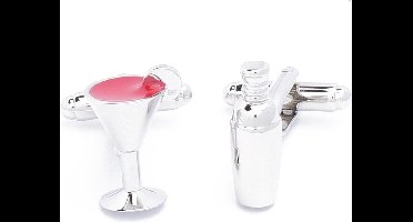 Manchetknopen - Cocktailshaker en Cocktailglas Cocktails
