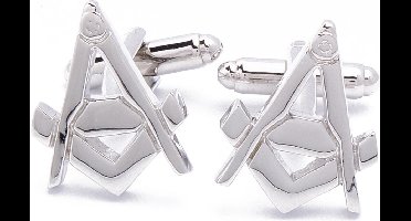 Manchetknopen - Vrijmetselaars Freemason Zilverkleurig