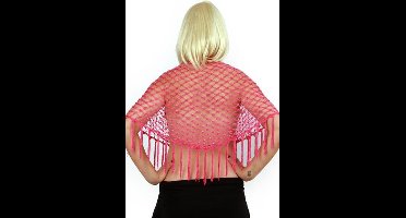 Stola hot-pink met straskralen