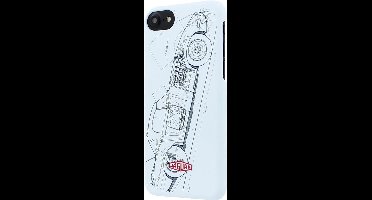 iPhone SE (2020)/8/7/6s/6 Backcase hoesje - Jaguar - Hout-look Lichtblauw - Kunststof
