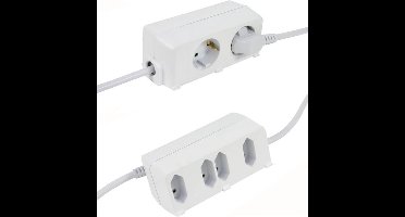 REV 0012691109 Stekkerdoos zonder schakelaar 6-voudig Wit Randaarde stekker 1 stuk(s)