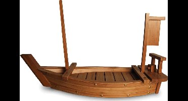 Sushiboot van Bamboe XL - 70 x 25cm – Luxe Sushi Serveerschaal in Japanse Stijl – Duurzaam gemaakt - Milieuvriendelijk - Perfect voor Thuis, als Cadeau of Even/Restaurant