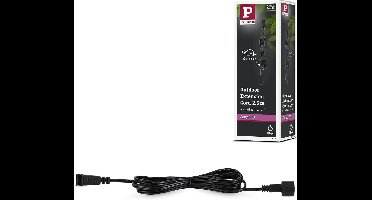 Paulmann 70525 SimpLED Accessoire LED-stripverlengkabel voor buitengebruik IP44 2,5 m DC 24V Zwart Kunststof