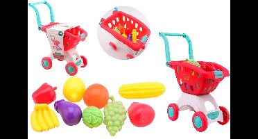 Johntoy winkelwagen speelgoed met accessoires - boodschappen doen.