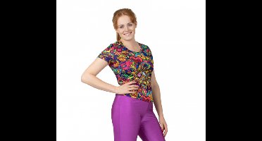 Hippie T-shirt Dames Colorful Dream - Maat XL