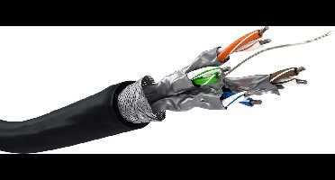 CAT 6 outdoor netwerkkabel, S/FTP (PiMF), zwart