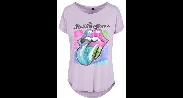 The Rolling Stones Watercolor Tongue Dames T-shirt - paars - L