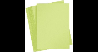 Groen Karton 180 Grams - Groen A4 Karton - Hobbykarton - Stevig Papier - Groen A4 Papier 180 grams - Knutselpapier Knutselkarton - Lime Groen - 21x29,7 cm - A4 - 100 Vellen