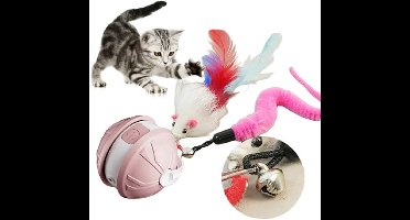 Elektrische kattenbal - Speelgoed voor kittens, interactief kattenspeelgoed, elektrische kattenbal, interactief kattenspeelgoed, speelgoedbal met laserkracht