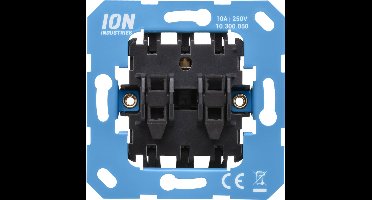 ION Industries - Schakelaar inbouw - wissel/wissel - element - IP20 - 71 x 71 mm Mat Zwart