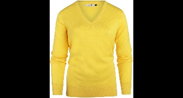 Steppin' Out Trui Cashmere Dames V-hals Geel - Maat S - Heren - Pullovers