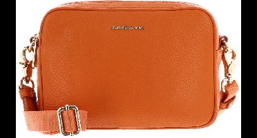 MANDARINA DUCK Leren Schoudertas Mellow Leather Crossbody Camera Bag Marmalade Oranje