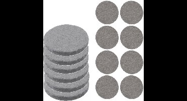 FX Tools Meubelviltjes/antislip onderleggers - grijs - 150x - kunststof - rond - 3 formaten mix van 15-50 mm - vloerbeschermers