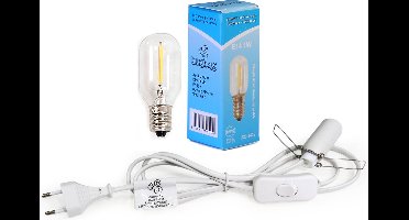 E14 Fitting, Kabel 1.8mtr, LEDLAMP (o.a. voor Zoutlamp) - Inc Aan/Uit Schakelaar - Extra Lange Kabel - LalaShops