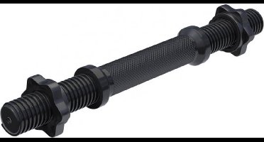 Gorilla Sports Dumbbellstang - Halter - 35 cm - incl. Schroefsluitingen - Zwart