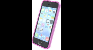 Xccess Rubber Case Apple iPhone 5/5S Transparant/Pink