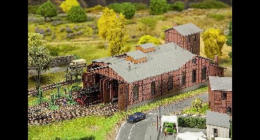 Faller - Locomotiefdepot-set locomotievenloods - modelbouwsets, hobbybouwspeelgoed voor kinderen, modelverf en accessoires