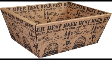 Mand | golfkarton | biermand | 26x21x10cm | bruin | 10 stuks