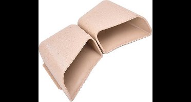 Zonnebrilhouder voor in de auto - Beige - 2 st