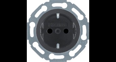 Hager Berker Wandstopcontact 1930/glas (WCD-schakelmateriaal) - 475501 - E2FHT