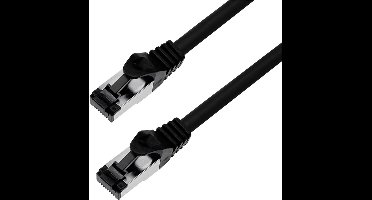 BKL Electronic 144004 RJ45 Netwerkkabel, patchkabel CAT 8.1 S/FTP 3 m Zwart Halogeenvrij 1 stuk(s)