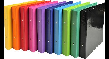 Exacompta 10x Iderama Ringband met 2 ringen van 25mm - A5 - Geassorteerd - 51029E