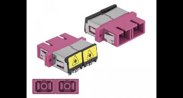 Optische vezelkoppeling met laserbescherming Flip SC Duplex Vrouw tot SC Duplex vrouwelijke multi-mode violet
