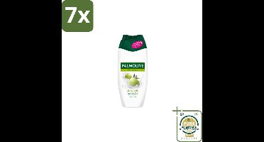 7 x Palmolive Douchecreme Naturals Olijf & Melk 250 ml - Grootverpakking - Douchecrème - Natuurlijke Verzorging - Olijf En Melk - Hydratatie - Droge Huid