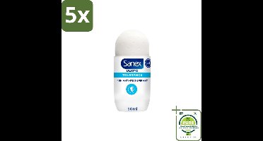 5 x Sanex – Deo Roll-on – Dermo Tolerance – 50 ml - Grootverpakking - Gevoelige Huid - Allergie - Huidverdraagzaamheid - Hypoallergen - Deodorant