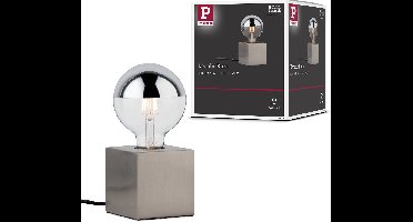 LED-tafellamp Kura E27 max. 20W Staal geborsteld