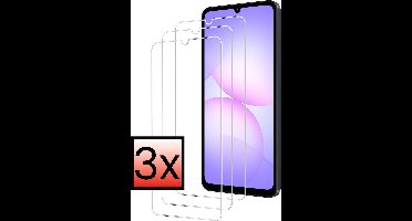 Screenprotector - 3 Stuks - Geschikt voor Samsung Galaxy A07 - Extra Sterk - Beschermglas - Gehard Glas - Tempered Glass - Screen Protector - Bescherm Cover