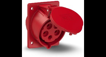 PCE 425-6tt – Basis van de schuine 32 A 3-polige + neutrale 6 uur/s rood