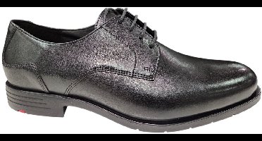 LLoyd Eezy 110W Black Nette Veterschoenen Zwart Leer Heren Breedte K - Zwart - 42