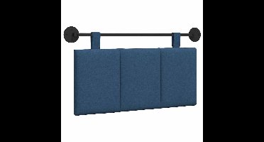 vidaXL - Hangend - hoofdbord - Blauw - Stof