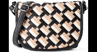 TOM TAILOR schoudertas Devie Saddle Bag Mixed Black veelkleurig