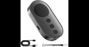 Ynkkvre -Bluetooth remote - Afstandsbediening Page Turner - Draadloze Camera-afstandsbediening - Scroll-ringen - Oplaadbare Camera-afstandsbediening voor Telefoons, Tablets - Zwart