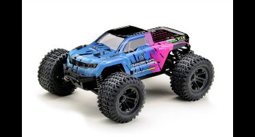 Absima MINI AMT Pink, Blauw Brushed 1:16 RC auto Elektro Monstertruck 4WD RTR 2,4 GHz