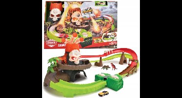 Schedelvulkaanautospeelset met voertuig en accessoires