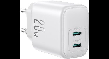 Joyroom 20W Dual-port USB-C Oplader - Wit