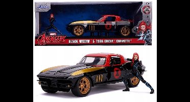 Serie Black Widow Corvette 1966 Chevy Schaal 1:24 verzamelmodel