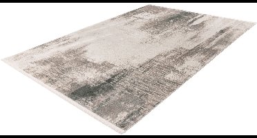 Batucci Vloerkleed - Laagpolig - Modern Design - Zilver Groen - Luxe uitstraling - Comfortabel en Duurzaam