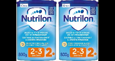Nutrilon 2+ - Peuter Groeimelk Kinderen Vanaf 2 jaar - Babymelk in Poeder voor Flesvoeding - 2 x 800g