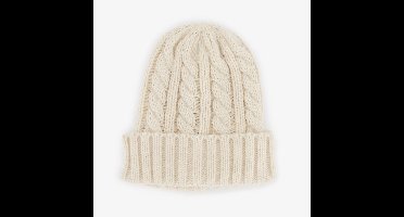 Gebreide muts dames wit